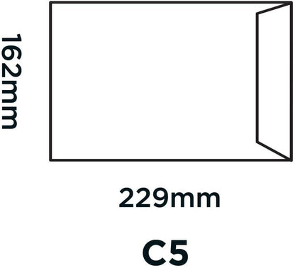 C5 Envelopes White 100gsm Peel and Seal 229mm x 162mm Blake Purely Everyday