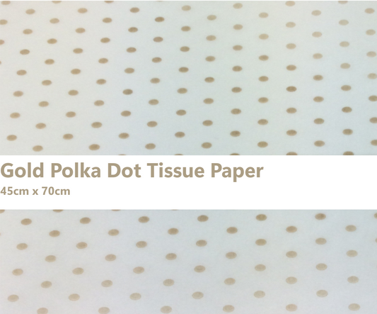 Gold Polka Dot Tissue Paper