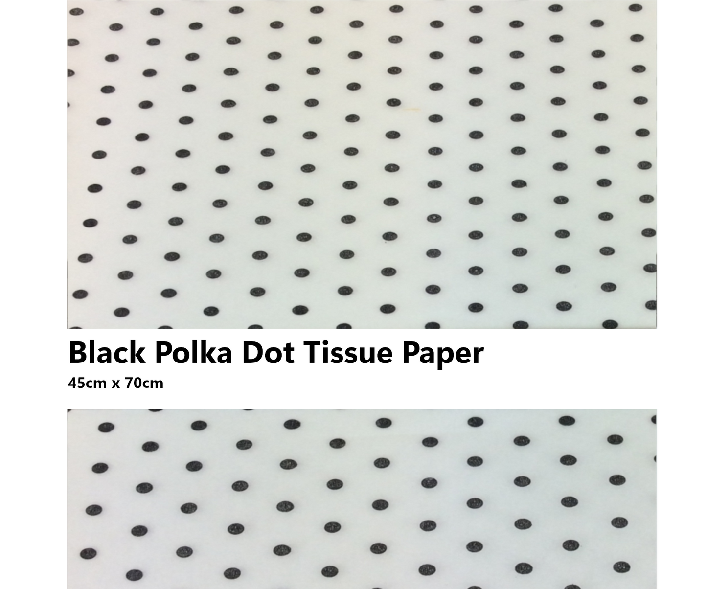 Black Polka Dot Tissue Paper