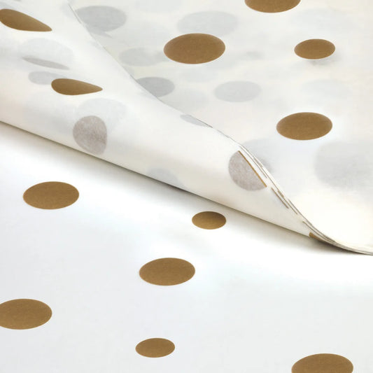 Gold Dots Coloured Tissue Paper