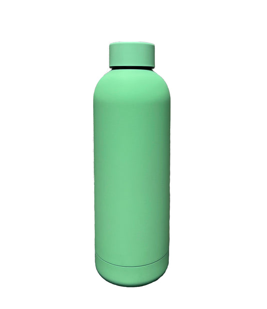 Insulated Water Bottle Matte Smooth Finish Thermal Stainless Steel - Light Green 500ml