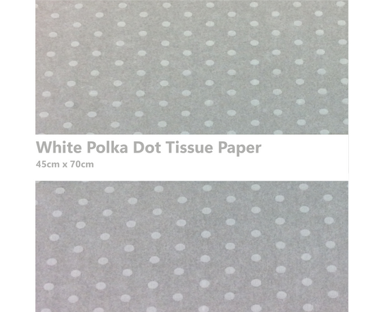 White Polka Dot Tissue Paper